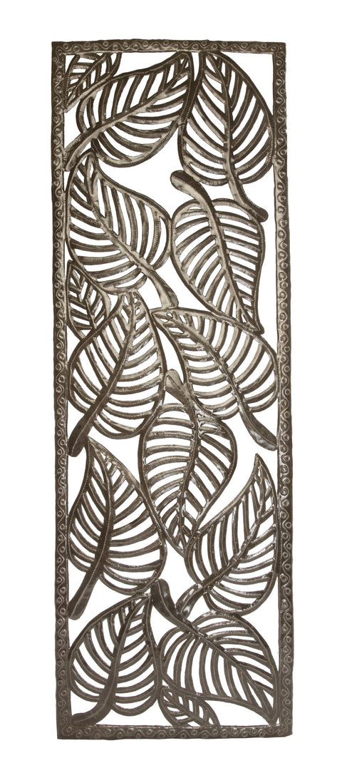 Large Cut Leaf Panel Metal Wall Art | Island Decor | Outdoor