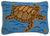Loggerhead Turtle Hooked Wool Pillow | Coastal Decor | Pillows