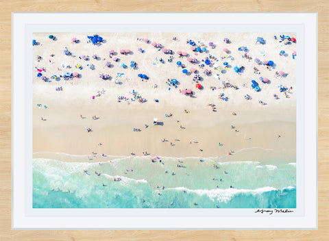 Ocean City Beach Umbrellas, New Jersey Photographic Print | Coastal Decor | Wall Art