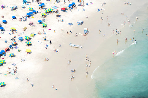 Ocean City Beach Sunbathers, New Jersey Photographic Print | Coastal Decor | Wall Art