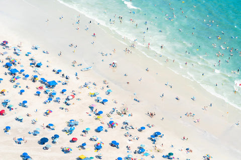Ocean City Beachgoers, New Jersey Photographic Print | Coastal Decor | Wall Art
