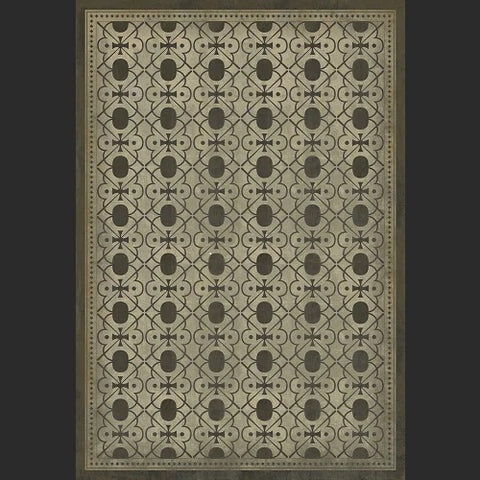 Pattern 05 Holmes Vintage Vinyl Floorcloth Rectangle | Coastal Decor | Rugs