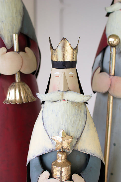 Painted Metal Kings Set of 3 | Seasonal | Christmas