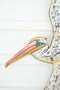 Painted Metal Pelican | Coastal Decor | Wall Art