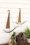 Painted Metal Sailboat Wall Hangings Set of 2 | Coastal Decor | Wall Art