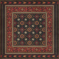 Persian Bazaar Balouch Lalen Vintage Vinyl Floorcloth Square | Island Decor | Rugs