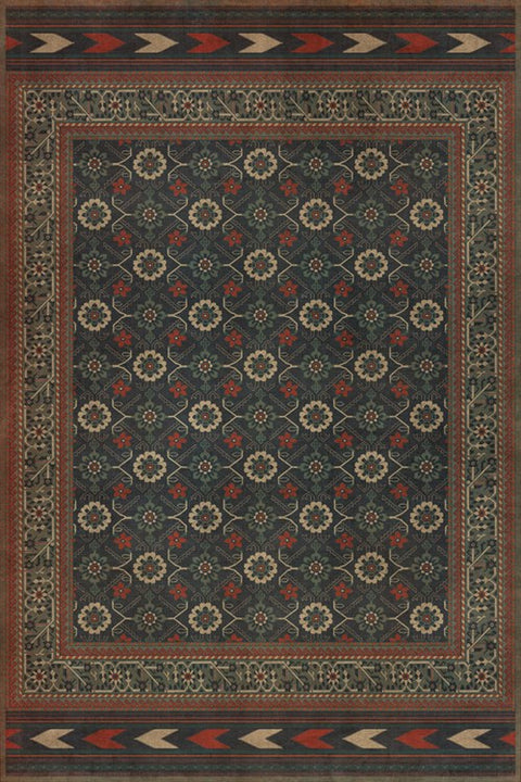 Persian Bazaar Balouch Pahwal Vinyl Floorcloth Rectangle | Island Decor Decor | Rugs