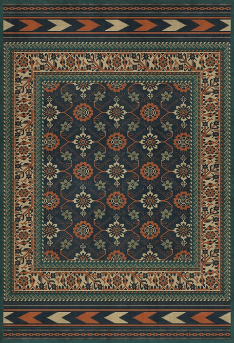 Persian Bazaar Balouch Sambay Vinyl Floorcloth Rectangle | Island Decor | Rugs