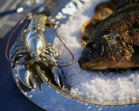 Pewter Lobster Steel Tray | Coastal Decor | Decorative Trays