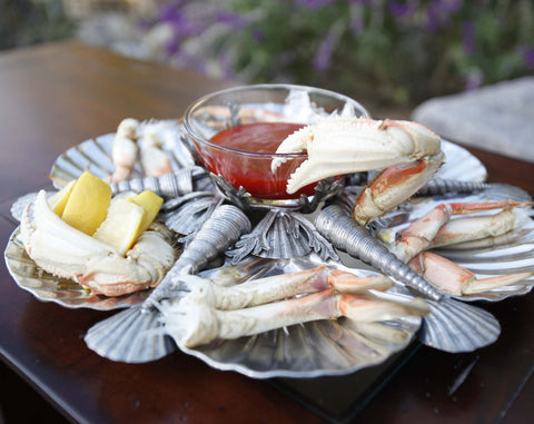 Pewter Marine Life Serving Tray | Coastal Decor | Decorative Trays