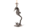 Pewter Seahorse Candlestick | Coastal Decor | Candleholders