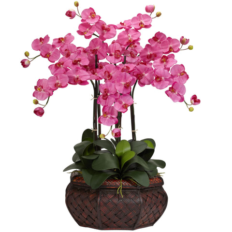 Phalaenopsis Orchid Flower Arrangement | Island Decor | Artificial Flowers