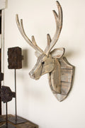Recycled Wood Deer Head Wall Hanging | Seasonal | Christmas