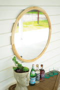 Round Wood Framed Mirror | Coastal Decor | Mirrors