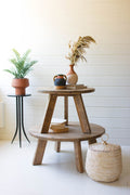 Round Wooden Coffee Table | Coastal Decor | Furniture