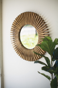 Round Wooden Mirror | Coastal Decor | Mirrors