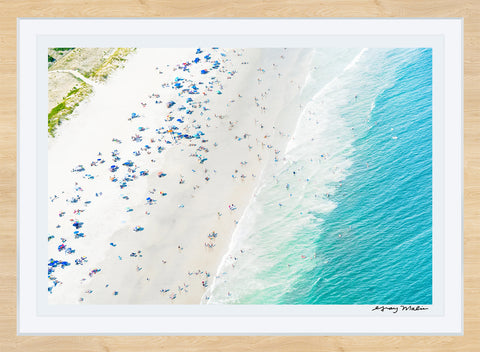 Sea Isle City Beachgoers, New Jersey Photographic Print | Coastal Decor | Wall Art