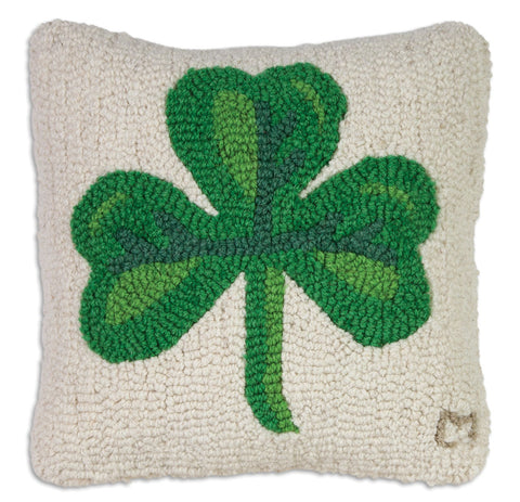 Shamrock Hooked Wool Pillow   | Seasonal | Pillows