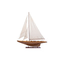 Shamrock Yacht Wood Model Sailboat | Nautical Decor | Home Accessories