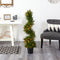 Spiral Cypress Artificial Tree With 80 Clear LED Lights | Seasonal | Artificial Flowers