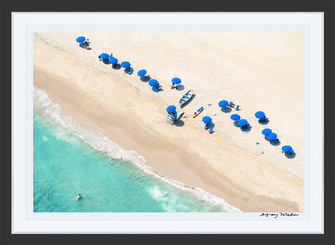 Spring Lake Blue Umbrellas, New Jersey Photographic Print | Coastal Decor | Wall Art