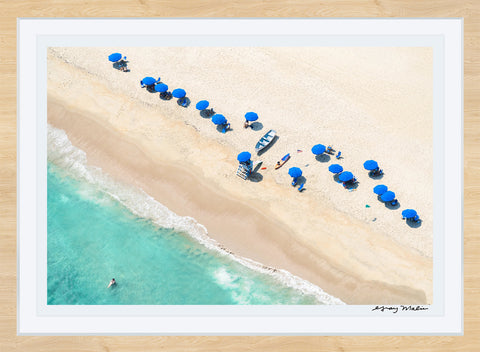 Spring Lake Blue Umbrellas, New Jersey Photographic Print | Coastal Decor | Wall Art