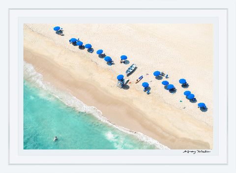Spring Lake Blue Umbrellas, New Jersey Photographic Print | Coastal Decor | Wall Art