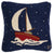 Starlight Sail Hooked Wool Pillow| Nautical Decor | Pillows