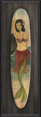 Star of the Beach Mermaid Surfboard Framed Print | Island Decor | Wall Art
