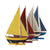 Sunset Sailors Set of 4 Model Sailboats | Nautical Decor | Home Accessories