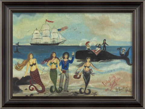 Tailgating on Surfside Framed Print | Island Decor | Wall Art