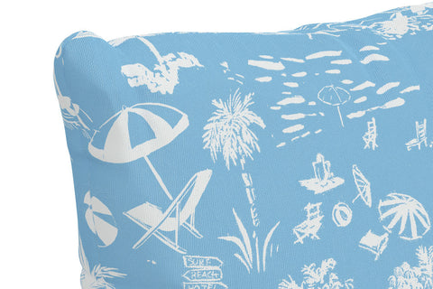 The Beach Toile Pillow Blue | Coastal Decor | Pillows