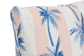 The Cabana Stripe Palms Pillow Coral | Island Decor | Pillows