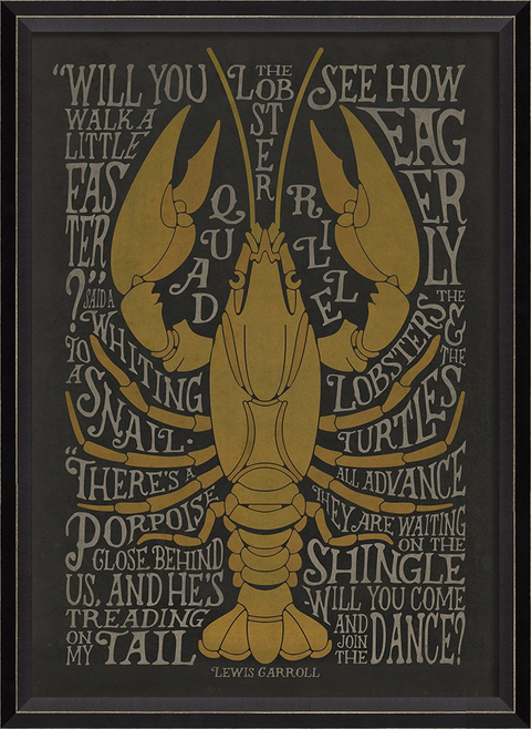 The Lobster Quadrille Framed Print | Coastal Decor | Wall Art