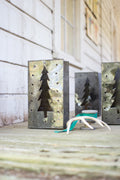 Tin Bag Christmas Tree Luminary Set of 6 | Seasonal | Christmas