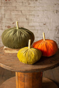 Velvet Pumpkins Set of 3 | Seasonal | Thanksgiving