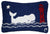 Whale Watch White Hooked Wool Pillow | Nautical Decor | Pillows