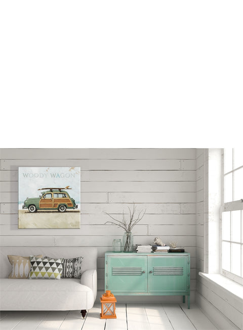 Woody Wagon Canvas Print | Coastal Decor | Wall Art