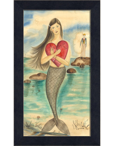 A Sailor's Valentine Mermaid Framed Print | Island Decor | Wall Art