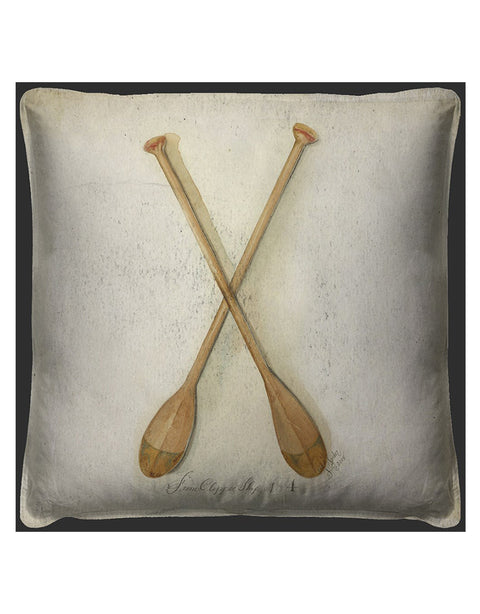Clipper Ship Oars Pillow | Nautical Decor | Pillows