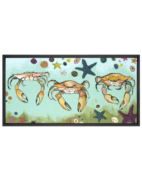 Crabs & Starfish Canvas Print | Coastal Decor | Wall Art