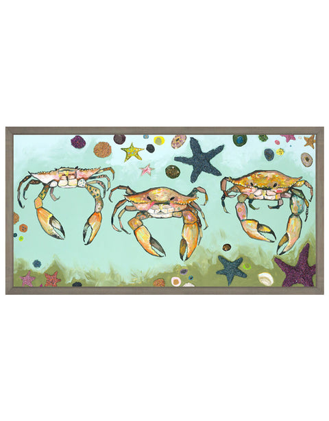 Crabs & Starfish Canvas Print | Coastal Decor | Wall Art