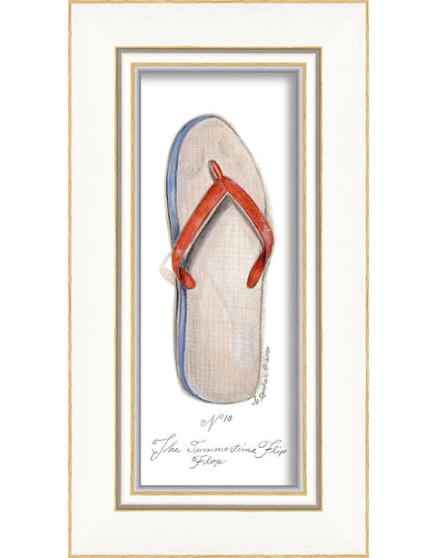 Flip Flop Framed Print | Coastal Decor | Wall Art