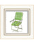 Green Beach Chair Framed Print | Coastal Decor | Wall Art