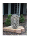 Grey Willow Lantern with Glass | Island Decor | Outdoor