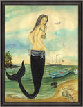 I've Been Spotted Mermaid Framed Print | Island Decor | Wall Art