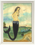 I've Been Spotted Mermaid Framed Print | Island Decor | Wall Art