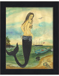 I've Been Spotted Mermaid Framed Print | Island Decor | Wall Art