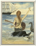 Let's Rock Mermaid Framed Print | Island Decor | Wall Art