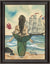 Mermaid with Tattoo Framed Print | Island Decor | Wall Art